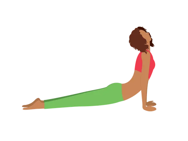 Garota fitness fazendo sarvangasana  Ilustração