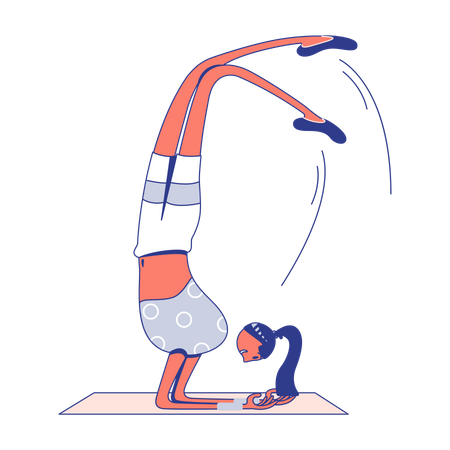 Garota de ioga  Ilustração