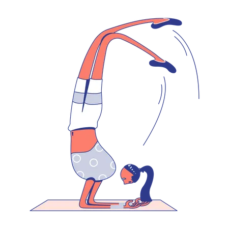 Garota de ioga  Ilustração