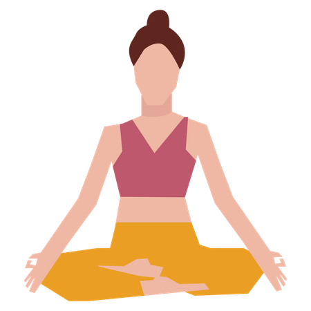 Menina meditando  Illustration