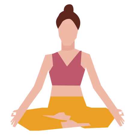 Menina meditando  Illustration