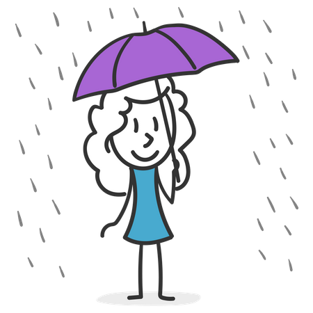 Cole a garota na chuva  Ilustração