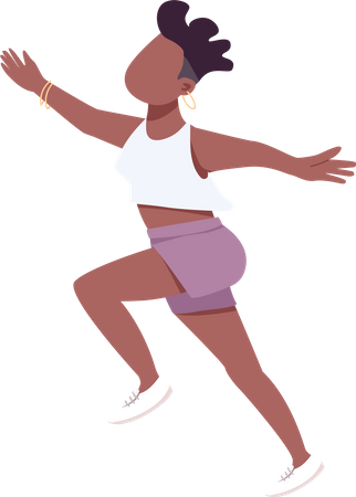 Menina pulando de alegria  Ilustração
