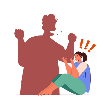 Garota sendo humilhada em público  Ilustração