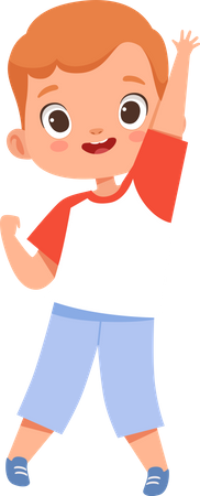 Garoto feliz de alegria  Ilustração