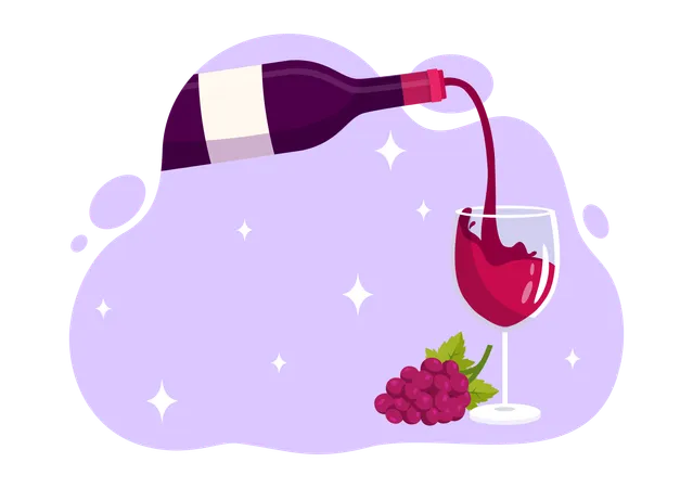 Garrafa de vinho  Ilustração