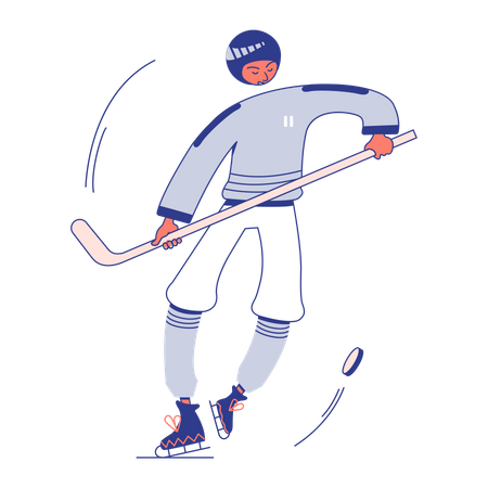 Gars de hockey  Illustration