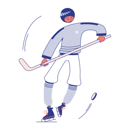 Gars de hockey  Illustration