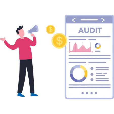 Guy Marketing Audit  Illustration