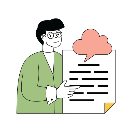 Type montrant un document cloud  Illustration