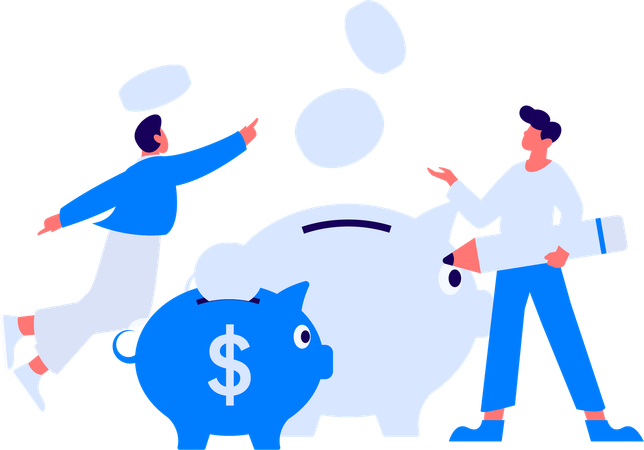 Les gars obtiennent une croissance de portefeuille  Illustration