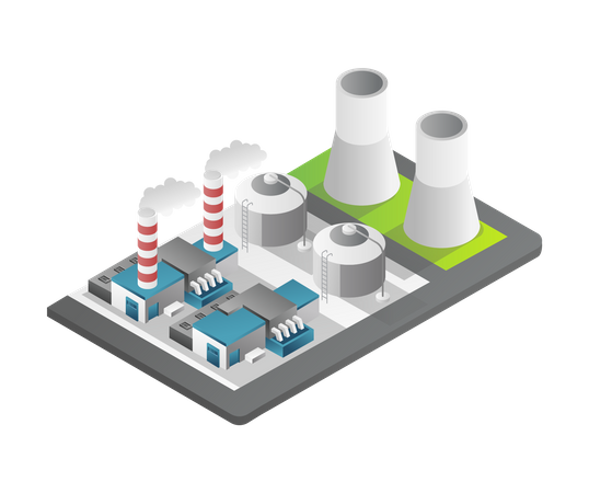 Gas industry pollution  Illustration