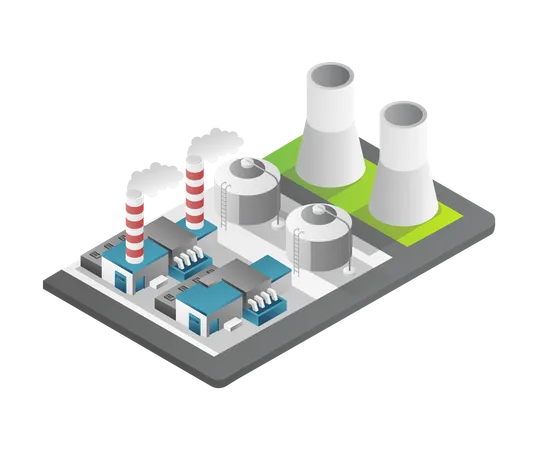 Gas industry pollution  Illustration