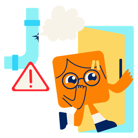 Gas Leak Alarm  Illustration