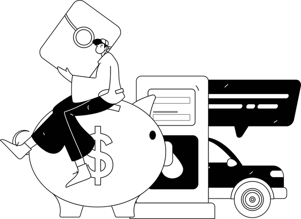 Gas Refill  Illustration