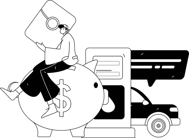 Gas Refill  Illustration
