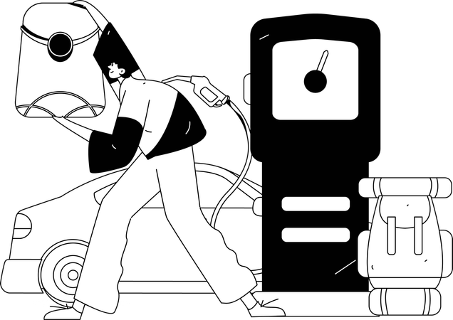 Gas Refill  Illustration