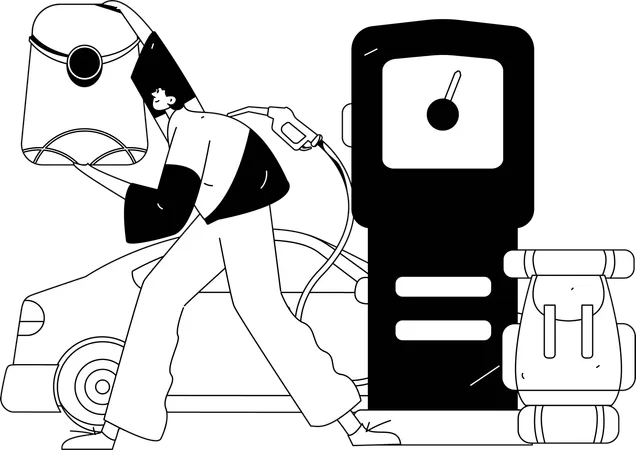 Gas Refill  Illustration