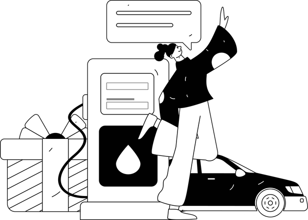 Gas Station  Illustration