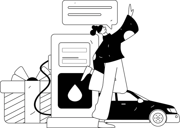 Gas Station  Illustration