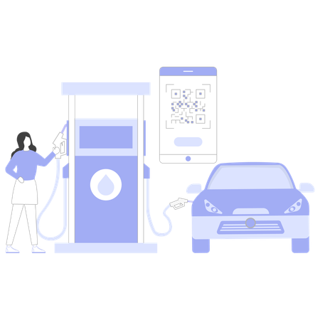 Gas Station  Illustration