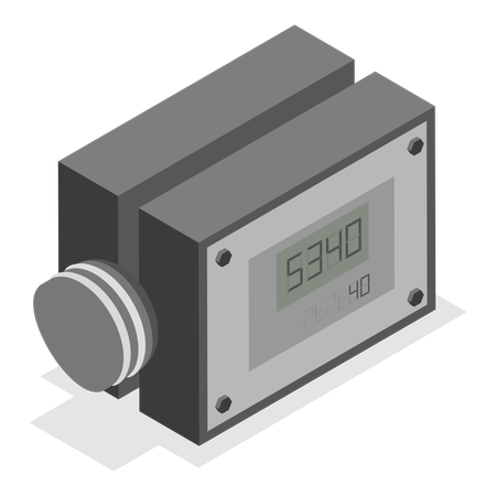 Gas, Water And Electricity meter  Illustration