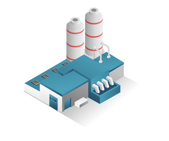 Gasindustrie  Illustration