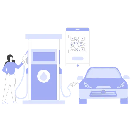 Gasolinera  Ilustración