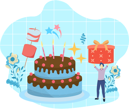 Gâteau d'anniversaire  Illustration