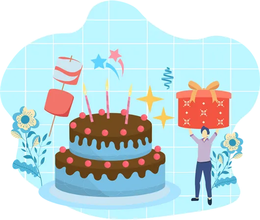 Gâteau d'anniversaire  Illustration