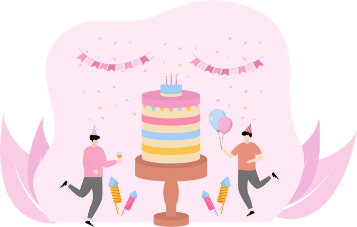 Gâteau d'anniversaire  Illustration