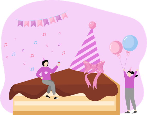 Gâteau d'anniversaire  Illustration