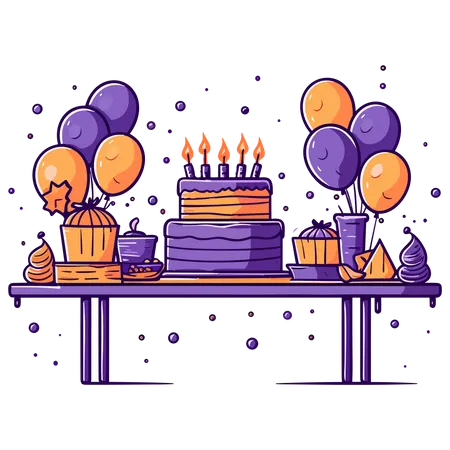 Gâteau d'anniversaire  Illustration