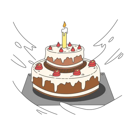 Gâteau d'anniversaire  Illustration