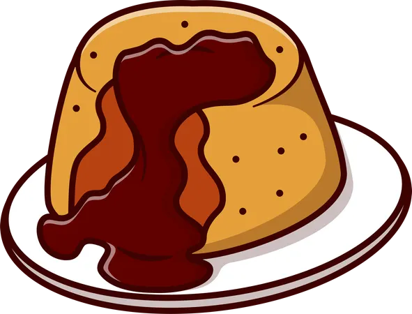 Gâteau de lave  Illustration