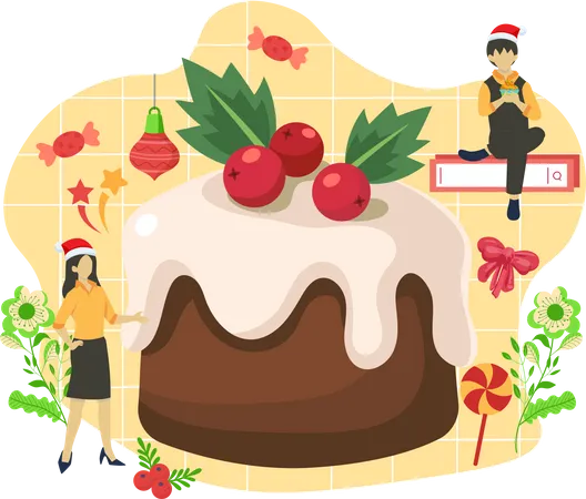 Gâteau de Noël  Illustration