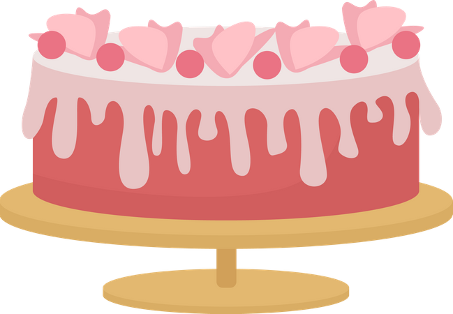 Gâteau décoré pour la fête  Illustration