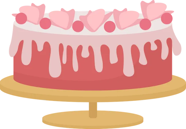 Gâteau décoré pour la fête  Illustration