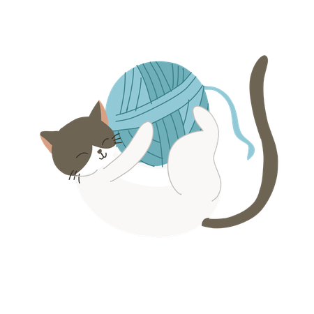 Gatinho brincalhão  Ilustração