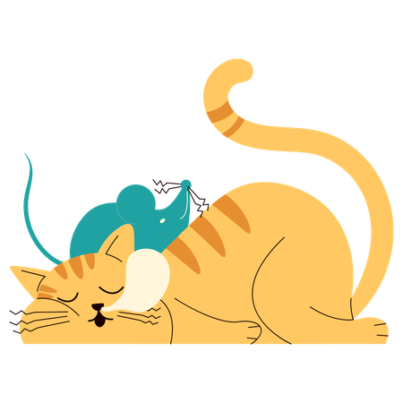 Gato dormindo  Illustration