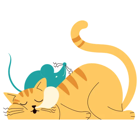 Gato dormindo  Illustration