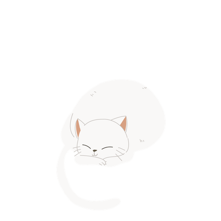 Gato fofo  Ilustração