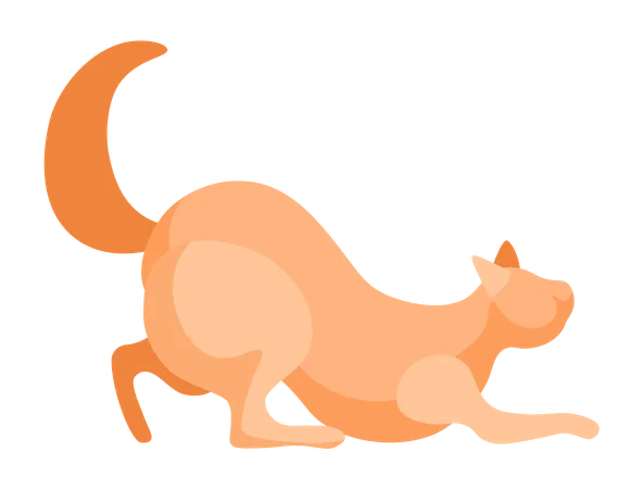 Gato marrom  Ilustração