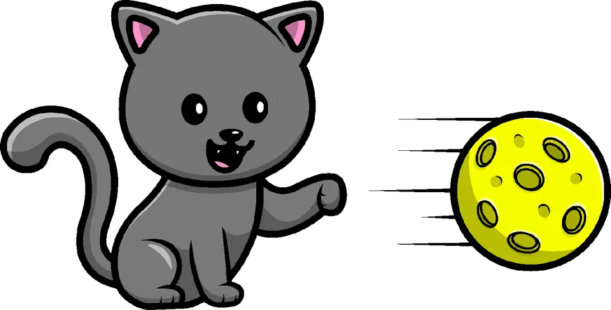 Lua de soco de gato  Ilustração