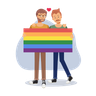 free gay couple illustrations