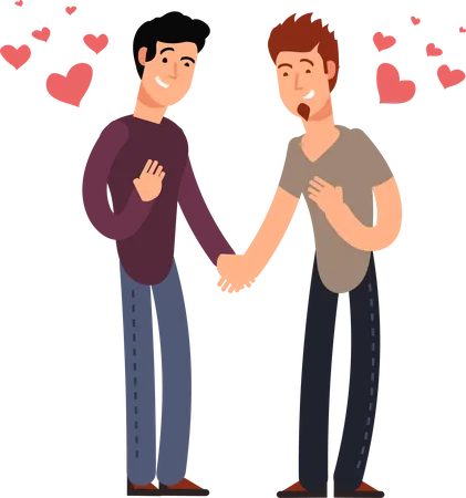 Gay couple Illustration