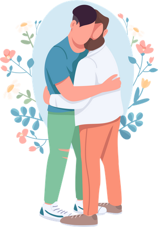 Gay couple  Illustration