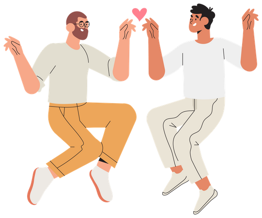 Gay Couple  Illustration