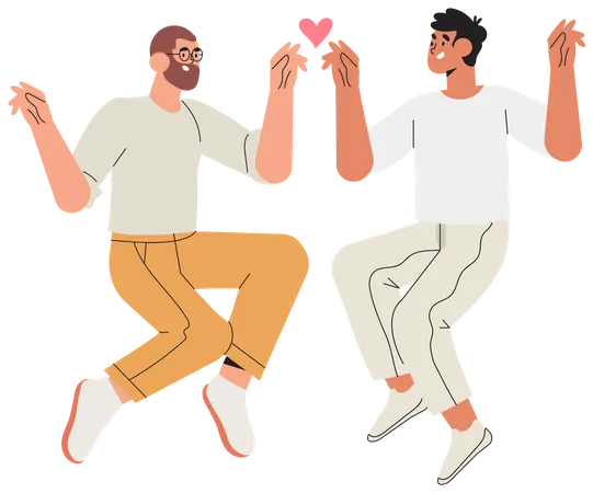 Gay Couple  Illustration