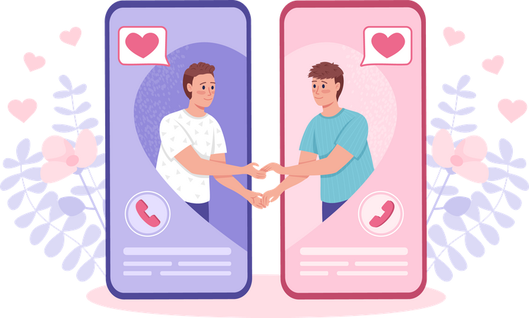 Gay dating app  Illustration